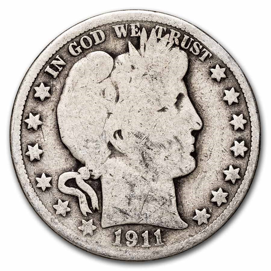 1911 Barber Half Dollar Good