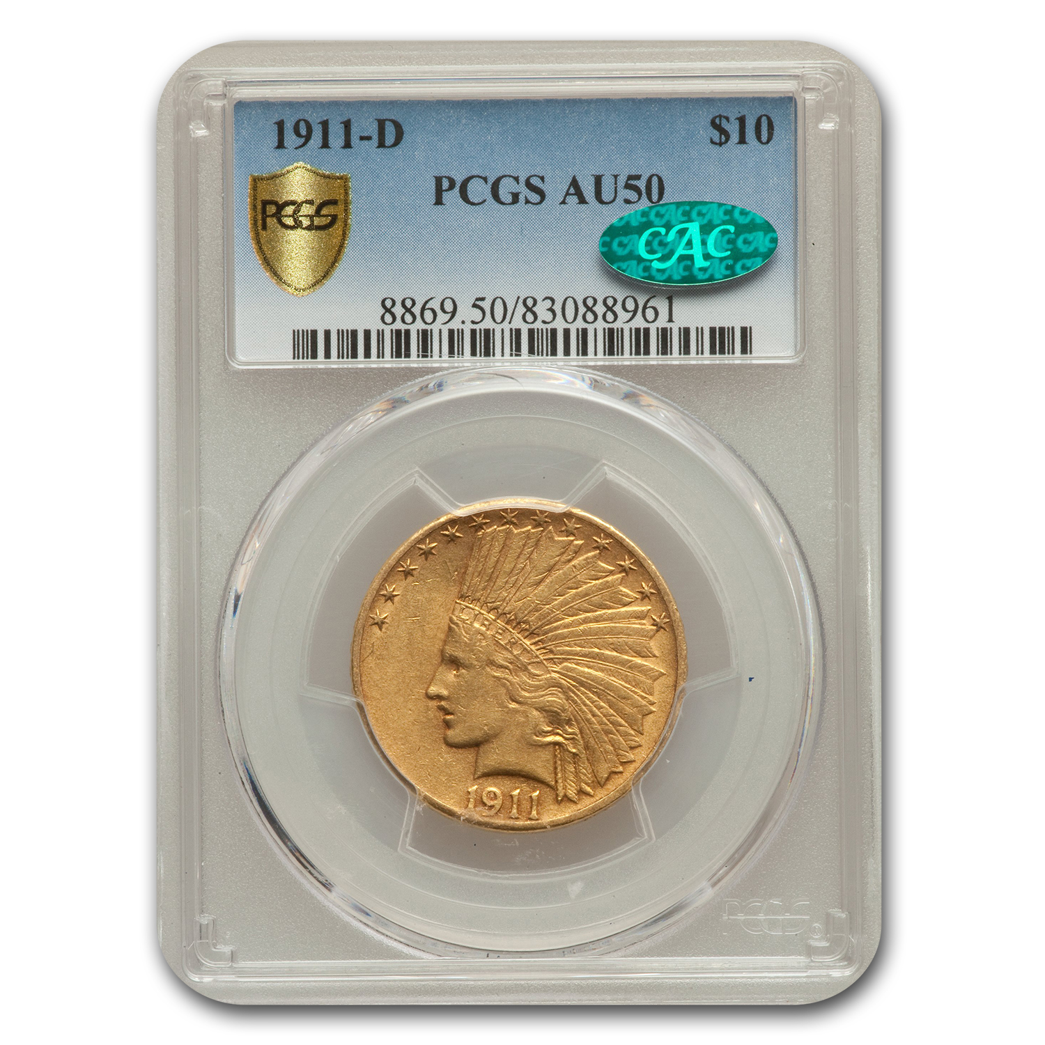 Buy 1911-D $10 Indian Gold Eagle AU-50 PCGS CAC | APMEX