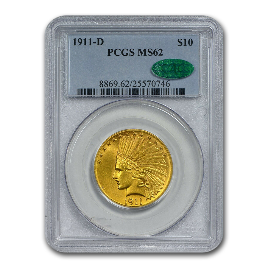 Buy 1911-D $10 Indian Gold Eagle MS-62 PCGS CAC | APMEX