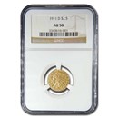 1911-D $2.50 Indian Gold Quarter Eagle AU-58 NGC