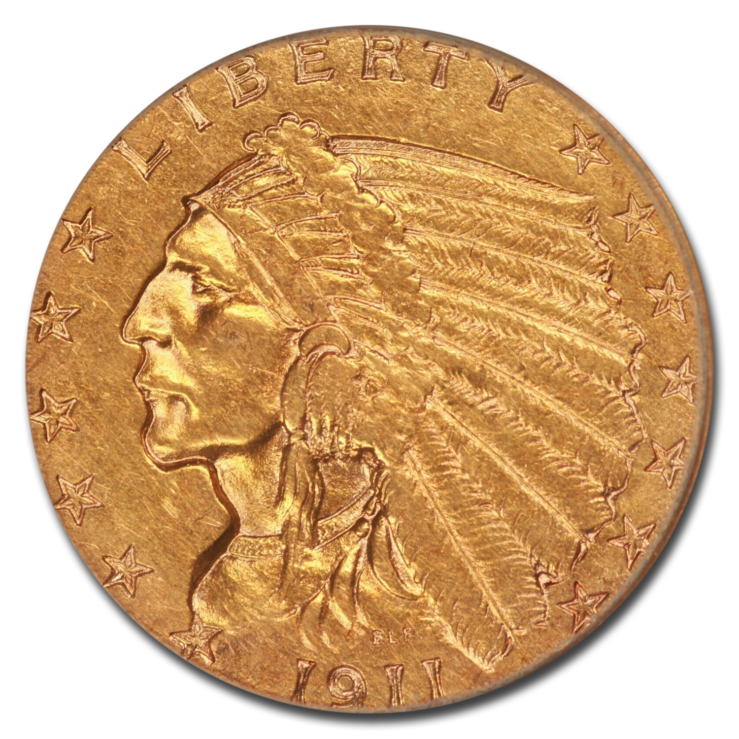 アンティークコイン 金貨 1911-D Strong D $2.50 Quarter Eagle Gold