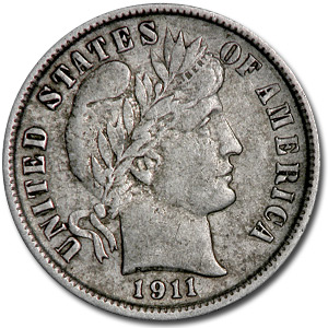 Buy 1911-D Barber Dime AU | APMEX