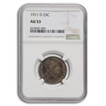 1911-D Barber Quarter AU-53 NGC