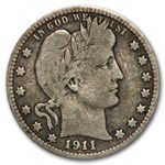 1911-D Barber Quarter VG