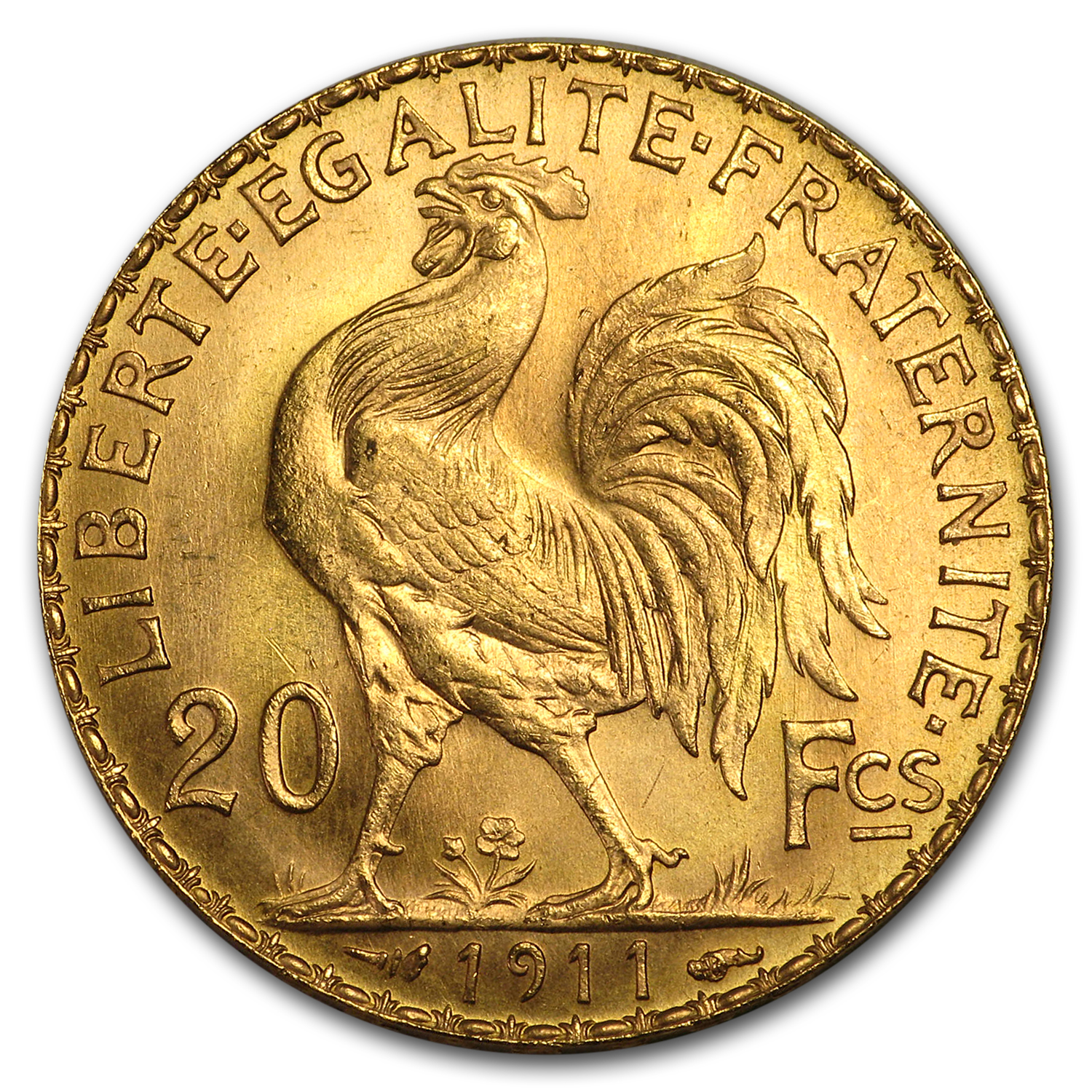 Buy 1911 France Gold 20 Francs Rooster BU | APMEX