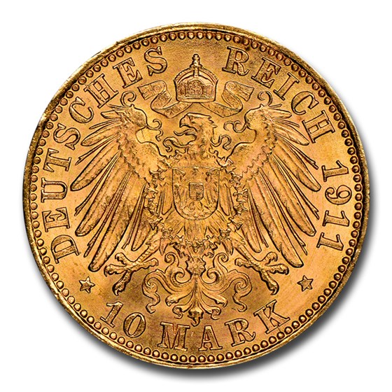 Buy 1911 Germany Gold 10 Mark MS-68 NGC | APMEX