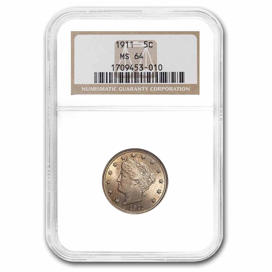 Buy 1911 Liberty Head V Nickel MS-64 NGC | APMEX