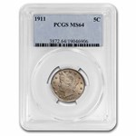 1911 Liberty Head V Nickel MS-64 PCGS