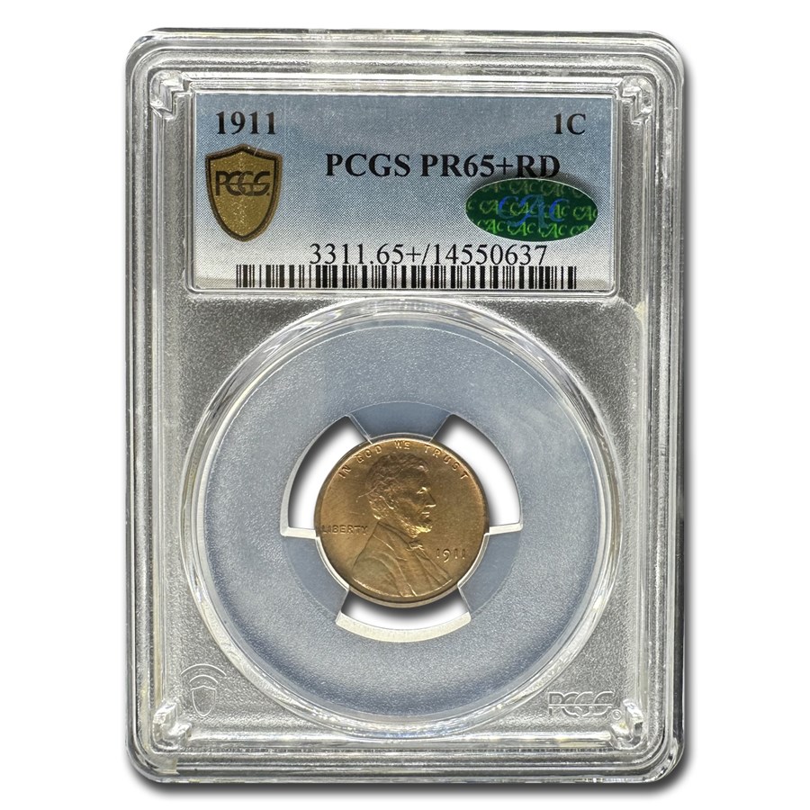 1911 Lincoln Cent PR-65+ PCGS CAC (Red)