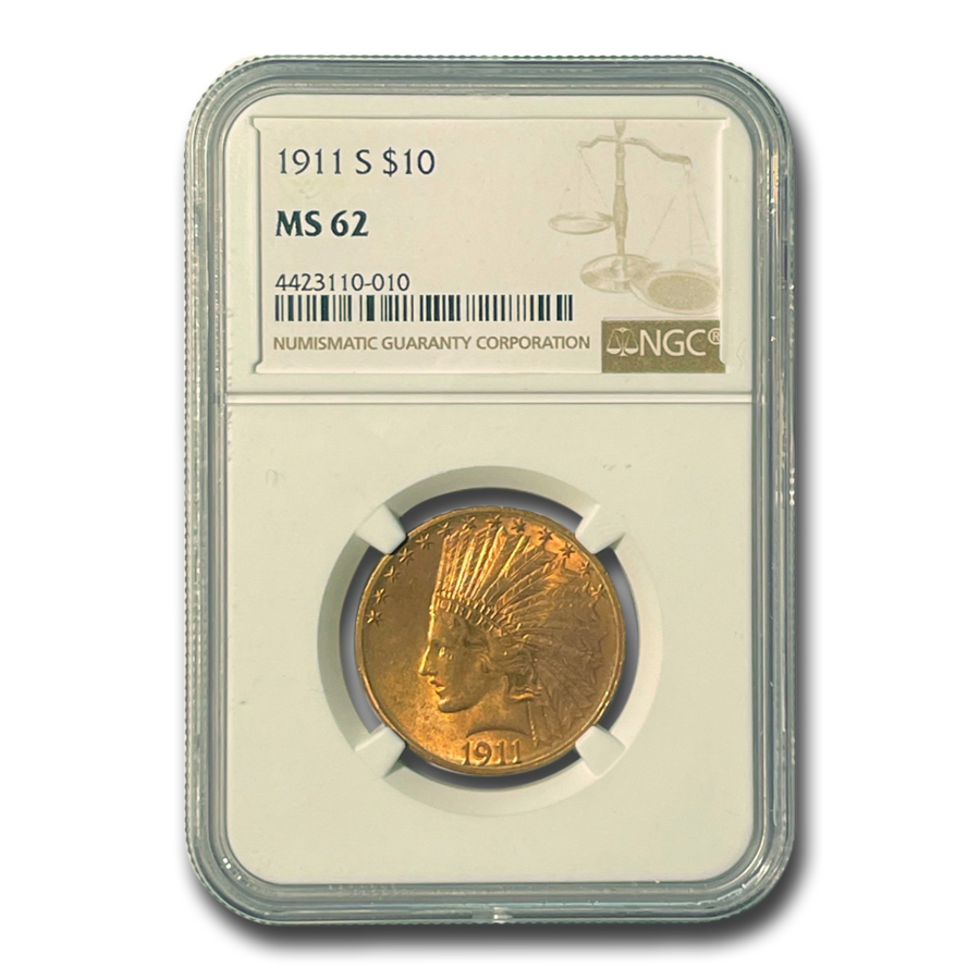 Buy 1911-S $10 Indian Gold Eagle MS-62 NGC | APMEX