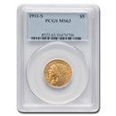 1911-S $5 Indian Gold Half Eagle MS-63 PCGS