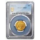 1911-S $5 Indian Gold Half Eagle MS-64 PCGS