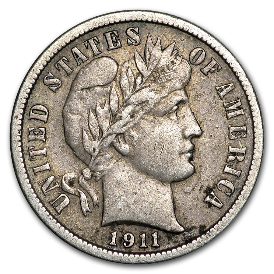 1911-S Barber Dime VF