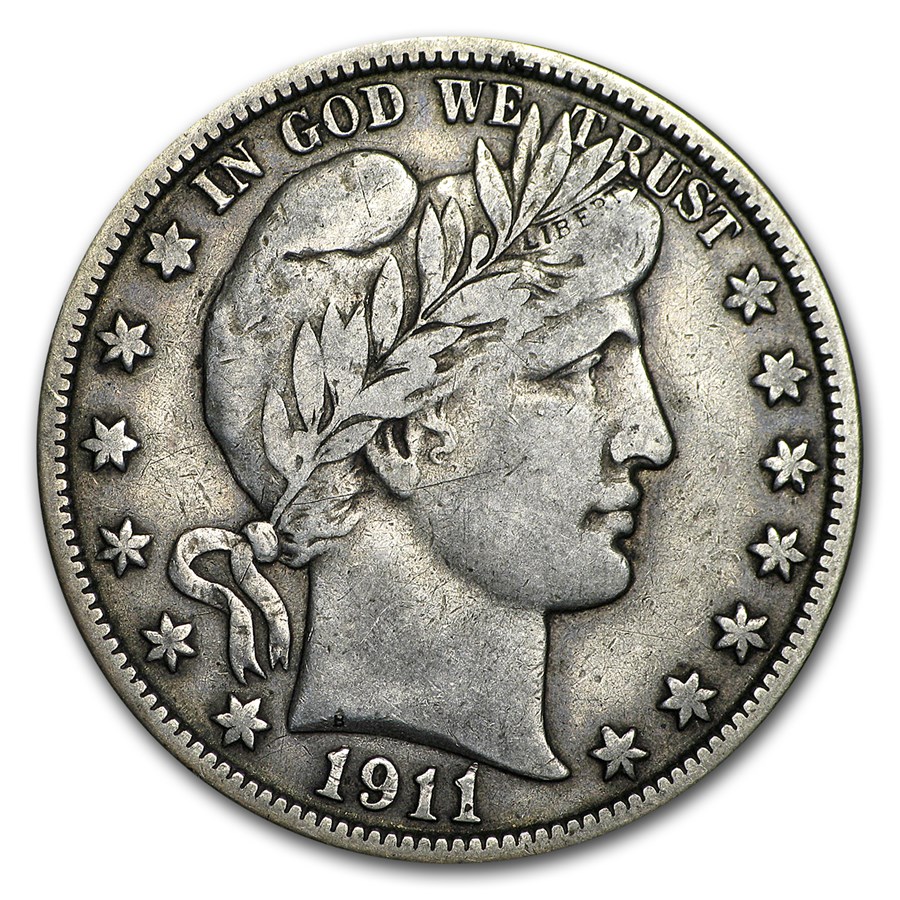 1911-S Barber Half Dollar VF