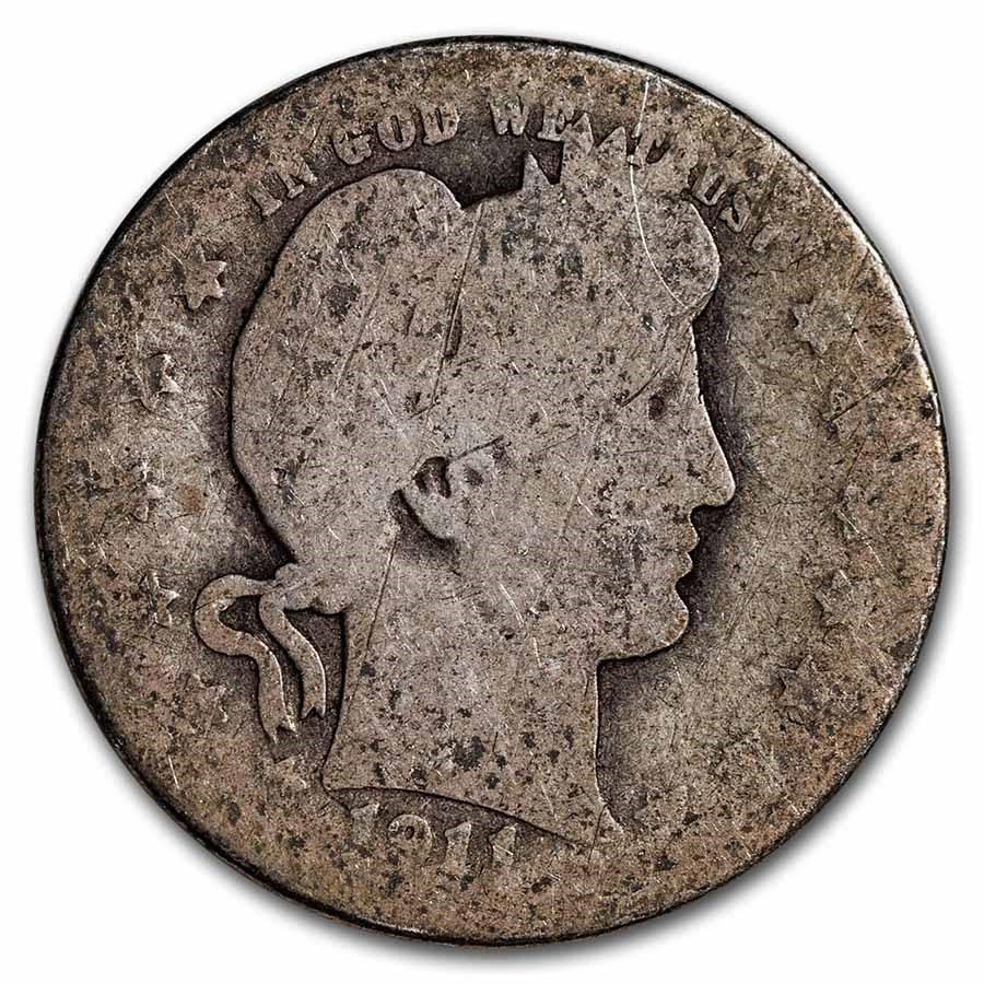 1911-S Barber Quarter Good