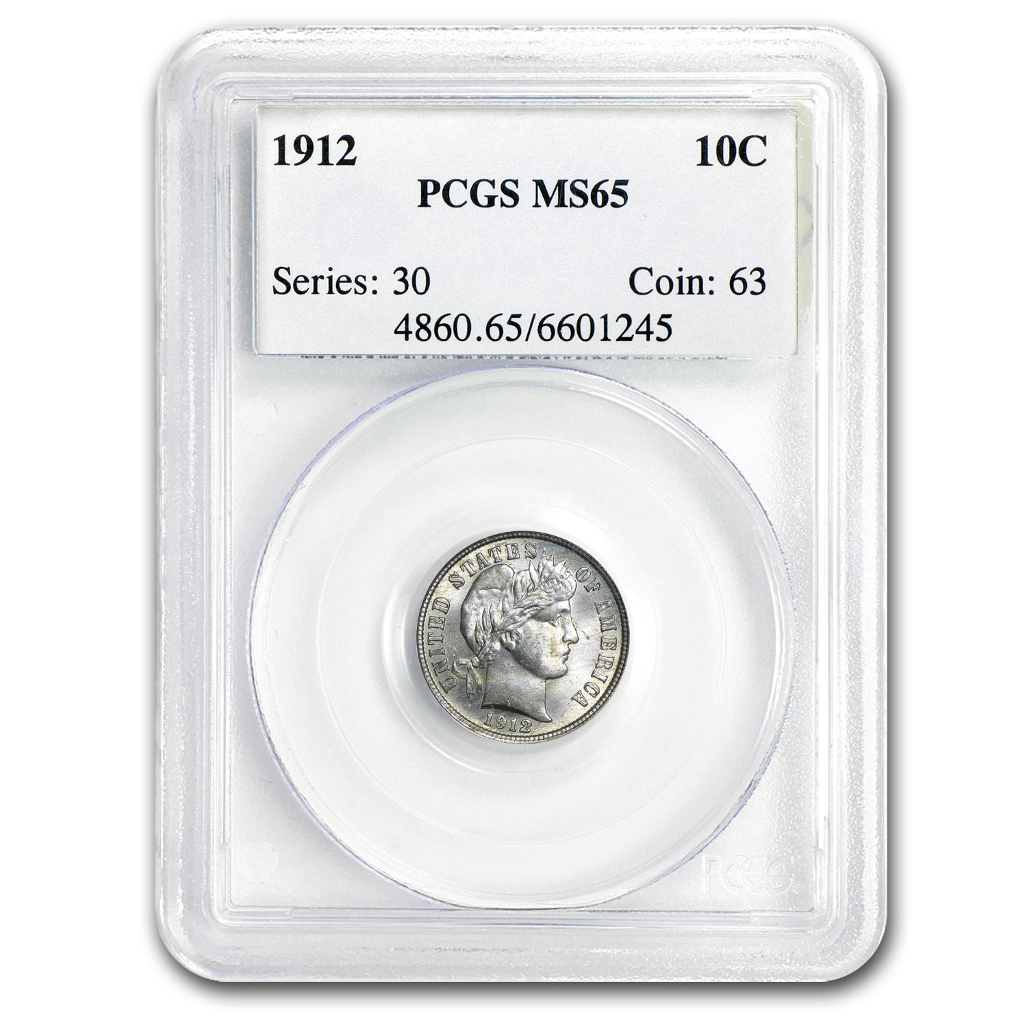 Buy 1912 Barber Dime MS-65 PCGS | APMEX