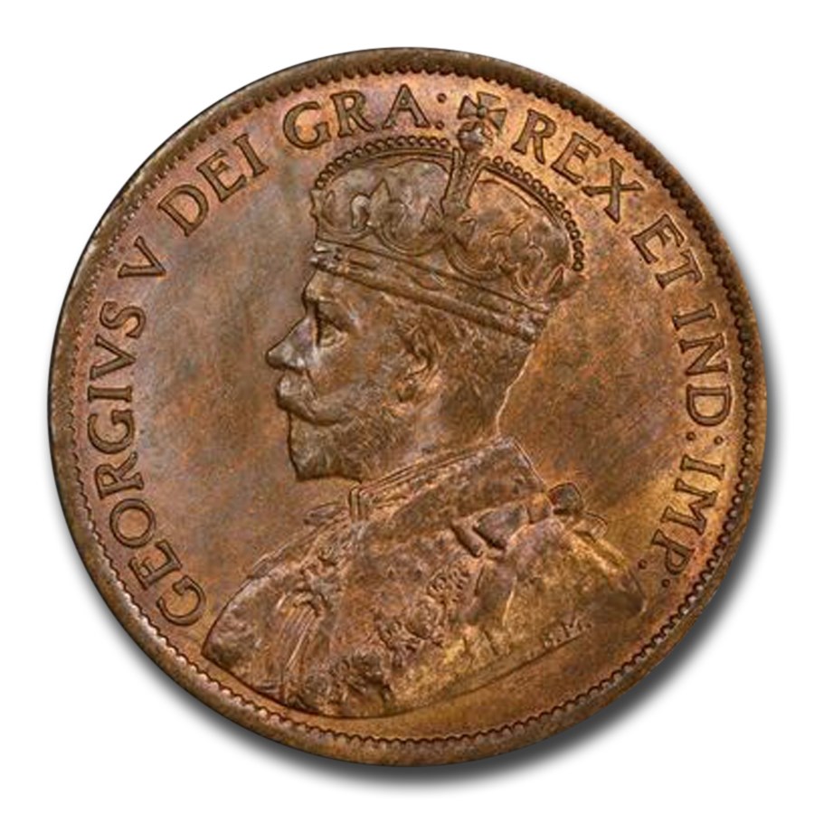 1912 Canada Large Cent George V MS-64 PCGS (Red/Brown)