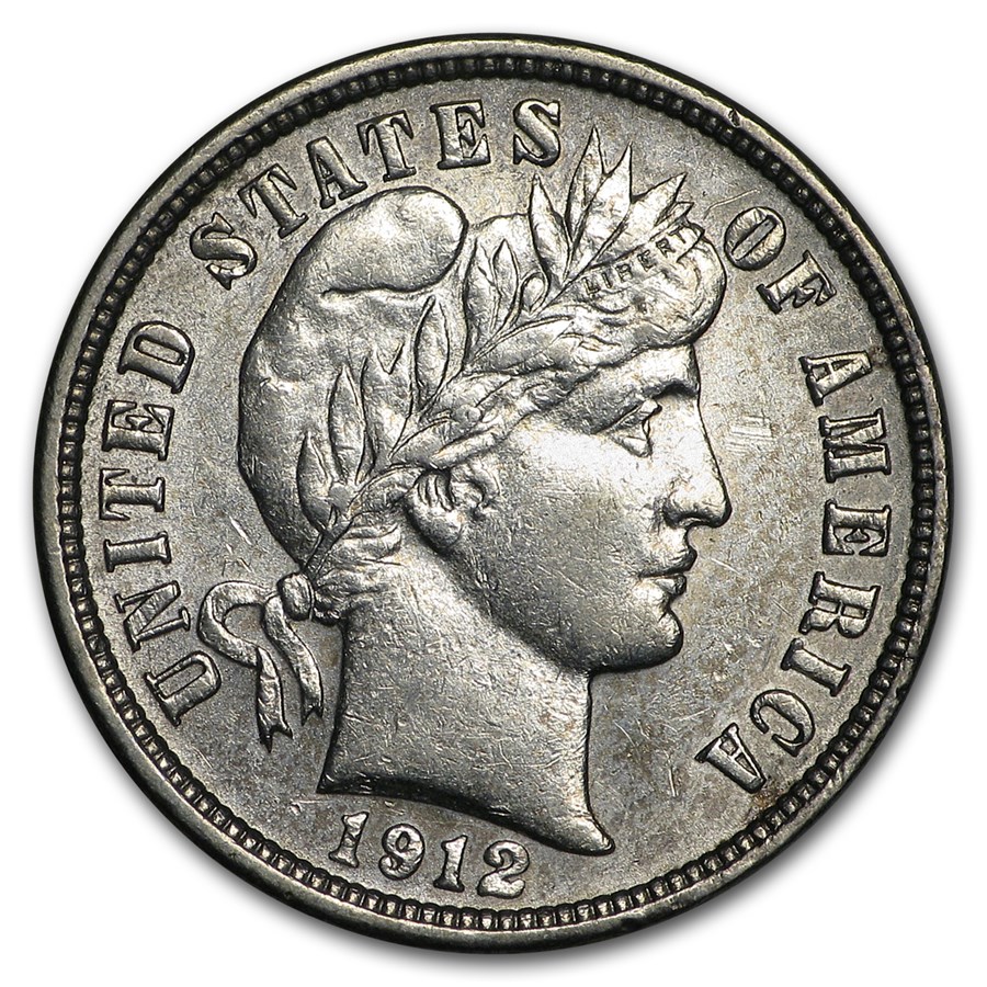 1912-D Barber Dime AU