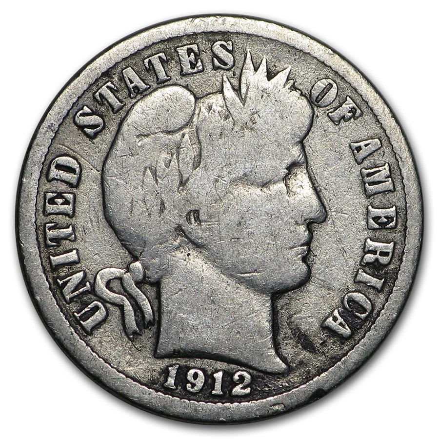 1912-D Barber Dime Good/VG