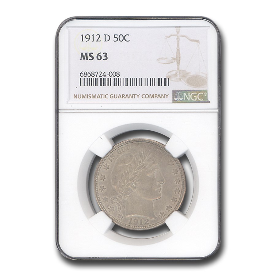 1912-D Barber Half Dollar MS-63 NGC