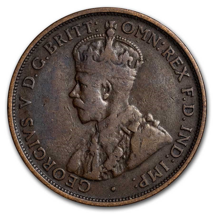 1912-H Australia Bronze Penny George V XF