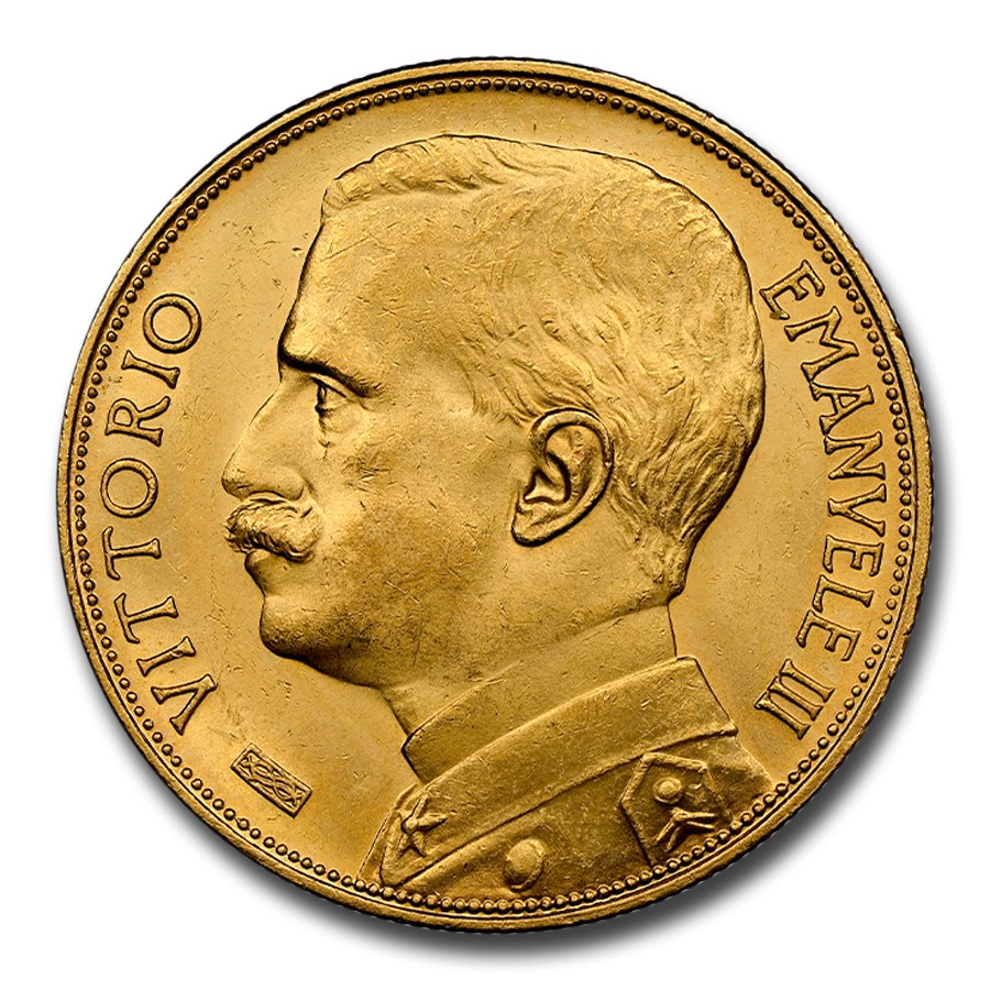 1912-R Italy Gold 50 Lire MS-63 NGC