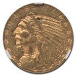 1912-S $5 Indian Gold Half Eagle AU-58 NGC