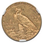 1912-S $5 Indian Gold Half Eagle AU-58 NGC