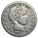 1912-S Barber Quarter VG