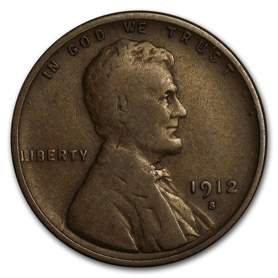 1912-S Lincoln Cent VG