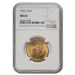 1913 $10 Indian Gold Eagle MS-65 NGC