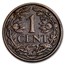 1913-1941 Netherlands Copper Cent Wilhelmina I Avg Circ