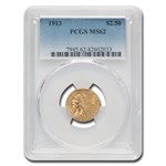 1913 $2.50 Indian Gold Quarter Eagle MS-62 PCGS