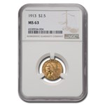 1913 $2.50 Indian Gold Quarter Eagle MS-63 NGC