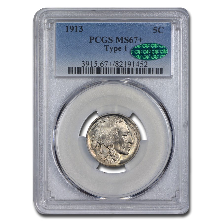 1913 Buffalo Nickel Type-I MS-67+ PCGS CAC