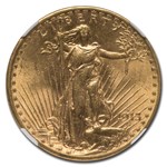 1913-D $20 St Gaudens Gold Double Eagle MS-61 NGC