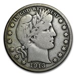 1913-D Barber Half Dollar Fine