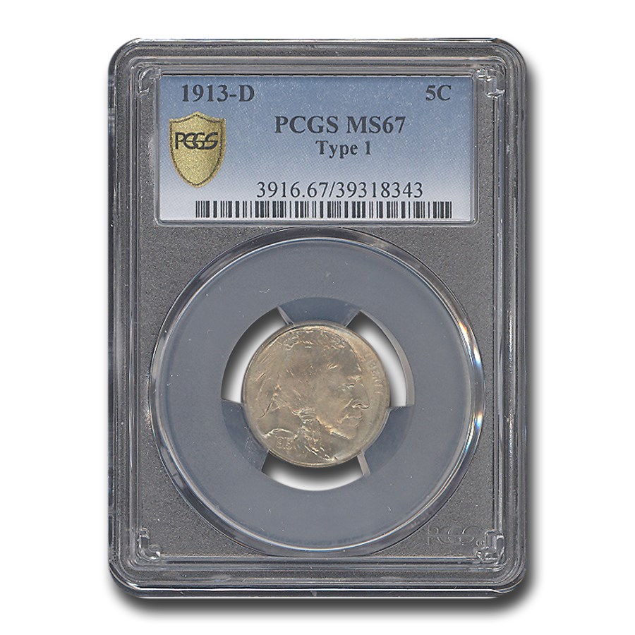 1913-D Buffalo Nickel Type-I MS-67 PCGS