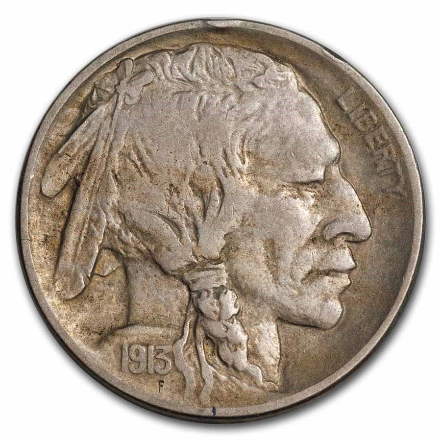 1913-D Type-I Buffalo Nickel XF