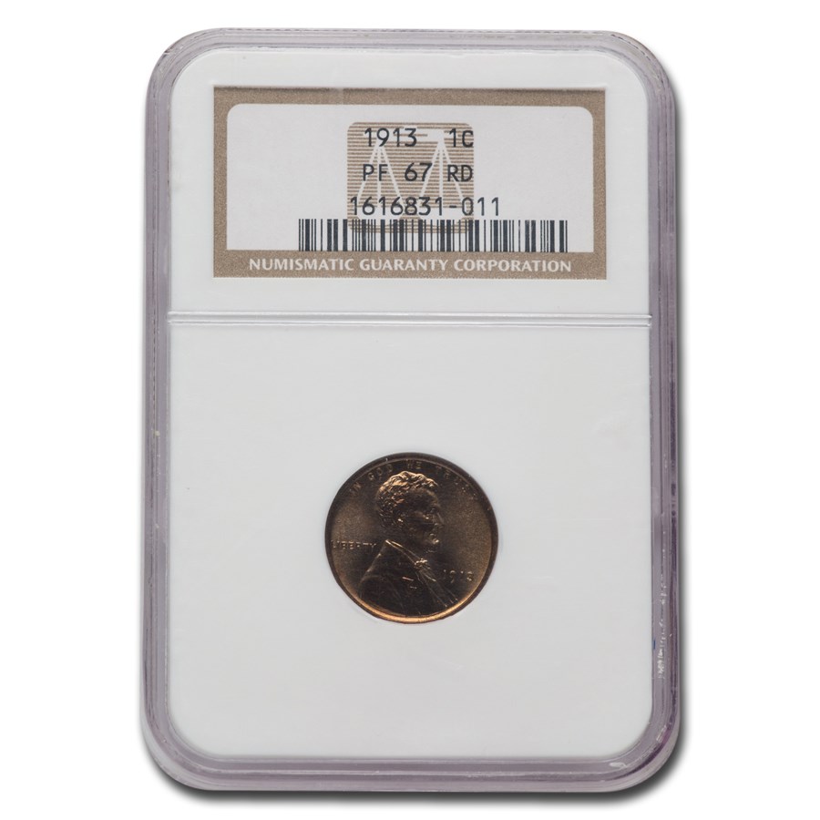 1913 Lincoln Cent PF-67 NGC (Red)