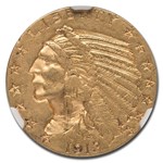 1913-S $5 Indian Gold Half Eagle AU-55 NGC