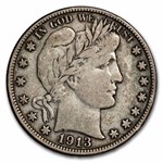 1913-S Barber Half Dollar VF