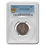 1913-S Barber Quarter VG-8 PCGS