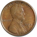 1913-S Lincoln Cent AU