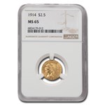 1914 $2.50 Indian Gold Quarter Eagle MS-65 NGC