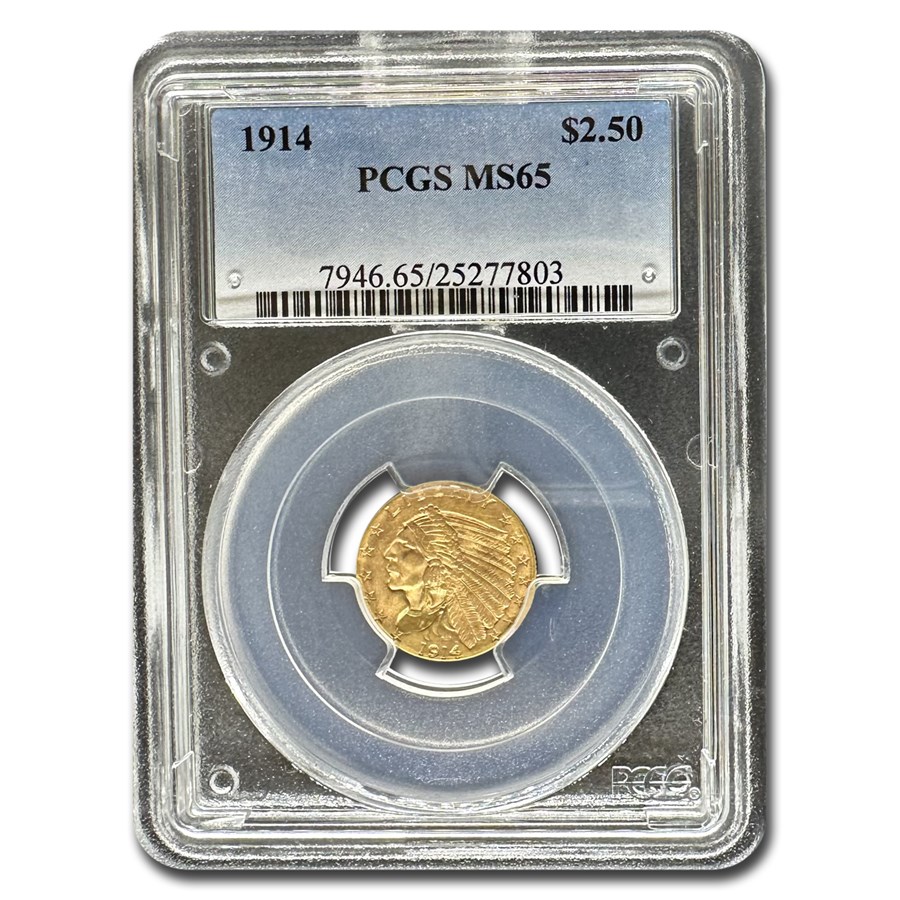 Buy 1914 $2.50 Indian Gold Quarter Eagle MS-65 PCGS | APMEX