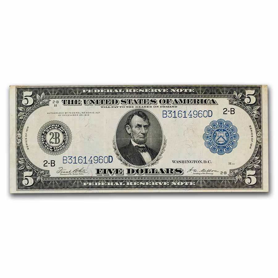 Buy 1914 (B-New York) $5.00 FRN VF (Fr#851B) | APMEX