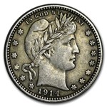 1914 Barber Quarter XF