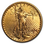 1914-D $20 St Gaudens Gold Double Eagle AU