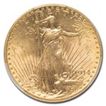 1914-D $20 St Gaudens Gold Double Eagle MS-62 PCGS